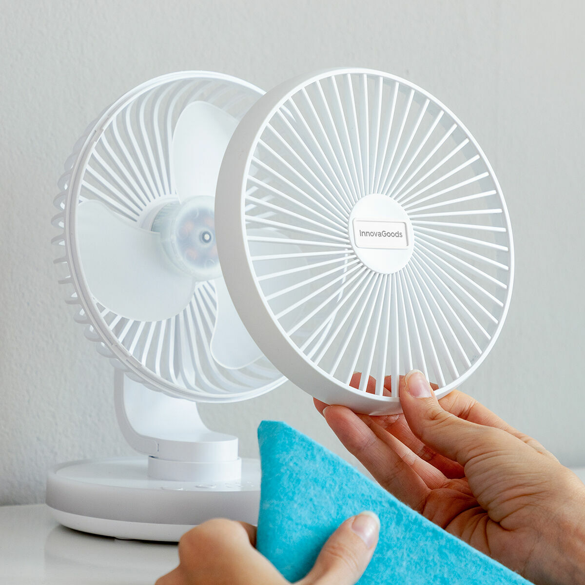 Rechargeable LED Desk Fan FanLed