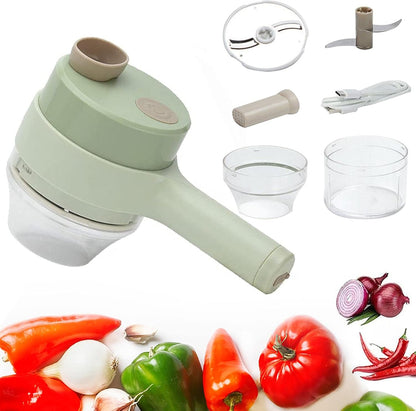 Cortador de verduras eléctrico 4 en 1