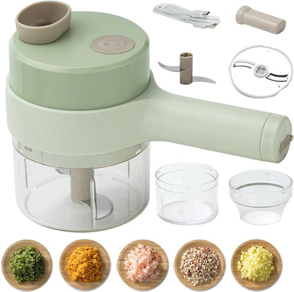 Cortador de verduras eléctrico 4 en 1