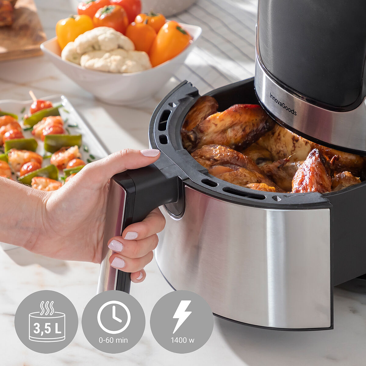 Freidora de Aire 3,5 lts 1400w Fryinn Lite+