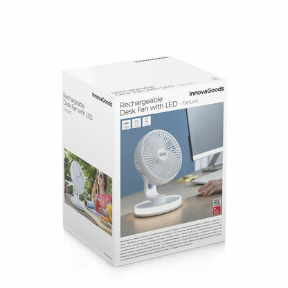 Ventilador de mesa recarregável LED FanLed
