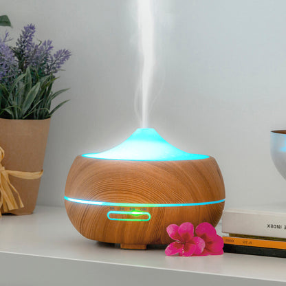 Humidificador difusor aromas led wooden