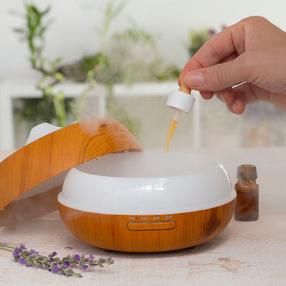 Humidificador difusor aromas led wooden
