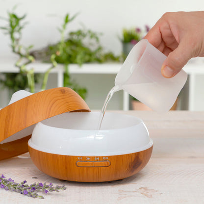 Humidificador difusor aromas led wooden