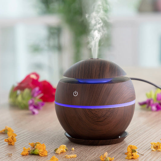 Mini humidificador difusor aromas madera