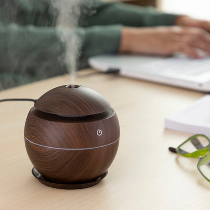 Mini humidificador difusor aromas madera