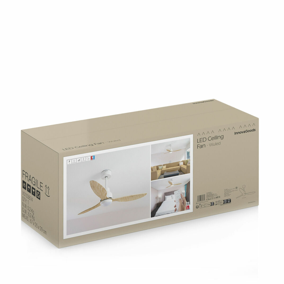 Ventilador de techo LED ABS - Wuled