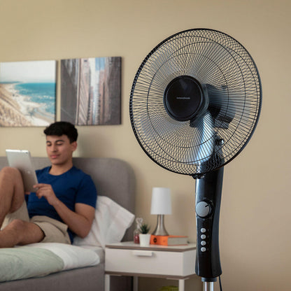 Ventilador de pie 45w negro - Breezinn