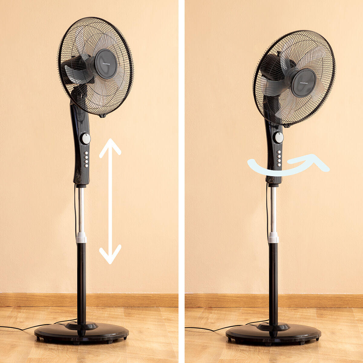 Ventilador de pie 45w negro - Breezinn