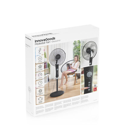 Ventilador de pie 45w negro - Breezinn