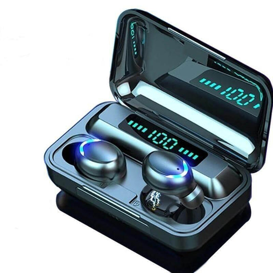 Auriculares bluetooth con estuche con pantalla con control de carga